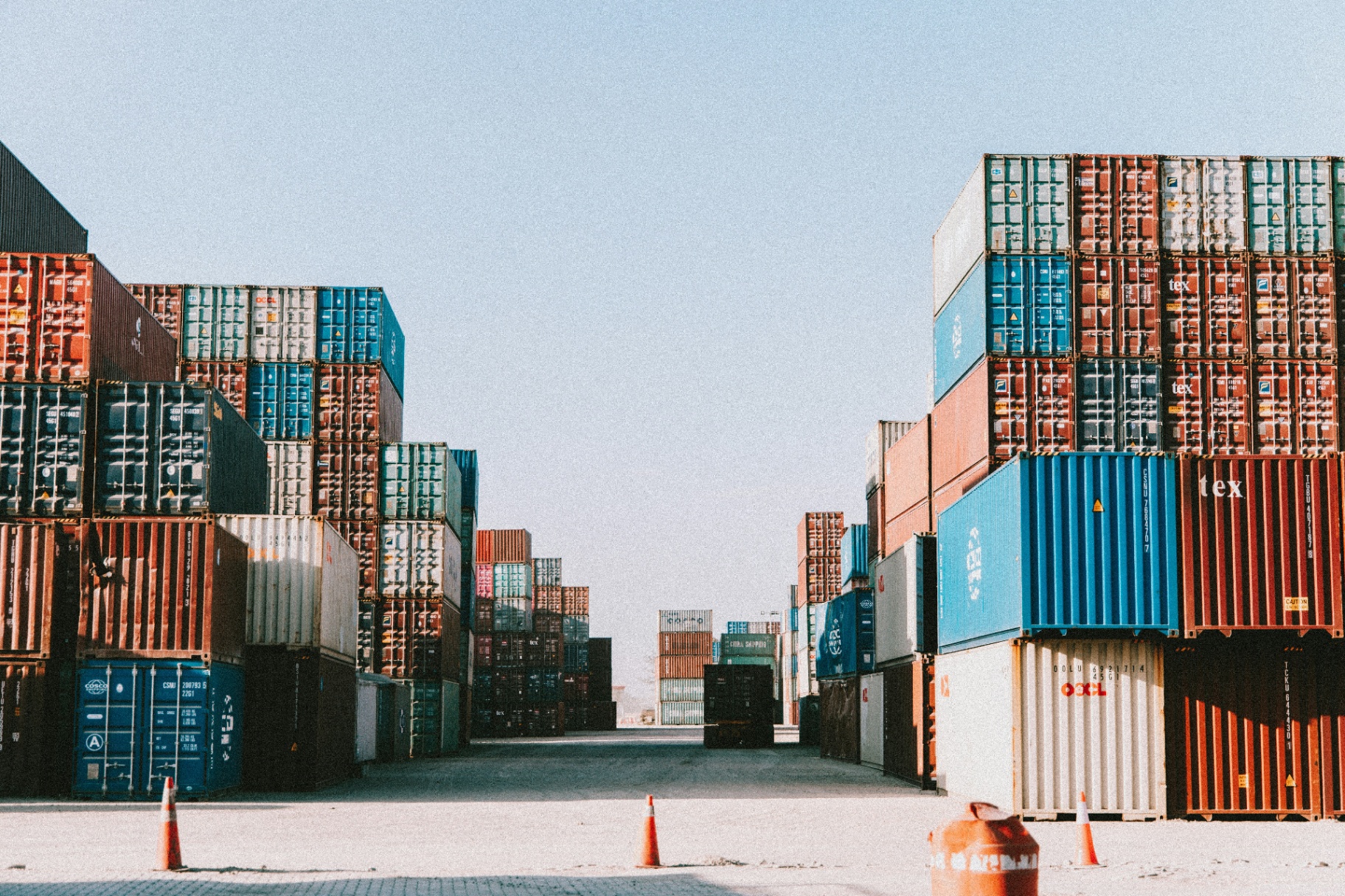 Port container terminal on the ocean freight route from Japan to US ports for kei truck imports